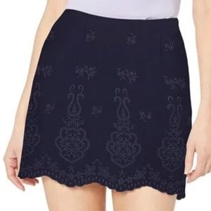cupcakes & cashmere Tamsen Eyelet Scalloped Mini Skirt (NWT)